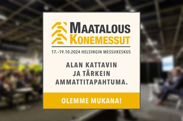 Maatalous konemessut mainos, joka pidetään Helsingin messukeskuksessa.